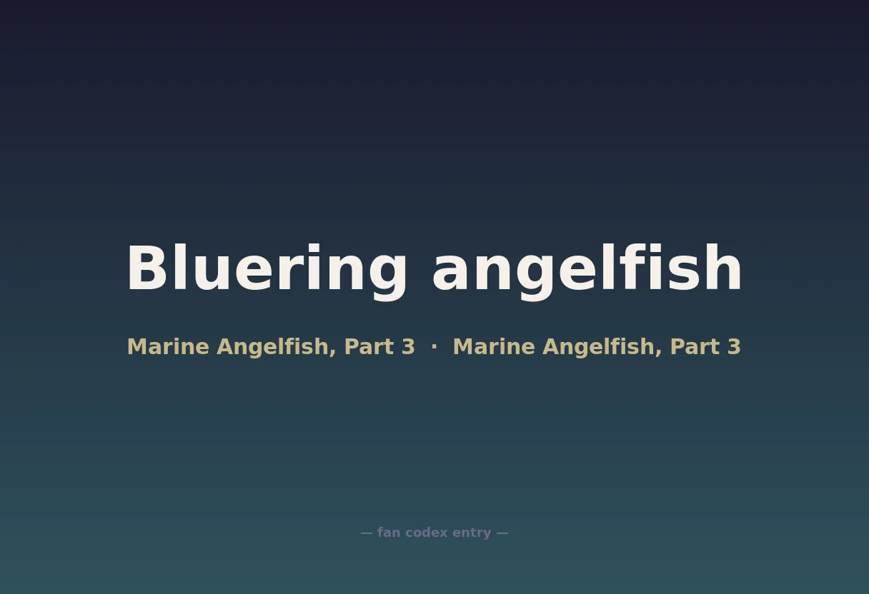 Bluering angelfish