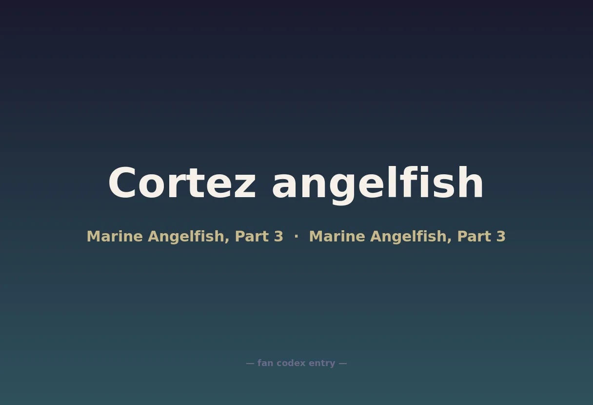 Cortez angelfish