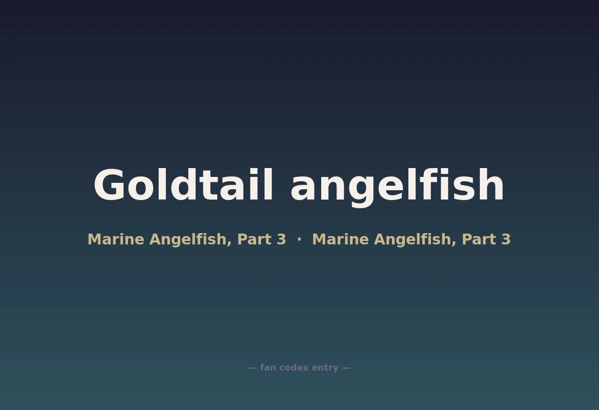Goldtail angelfish