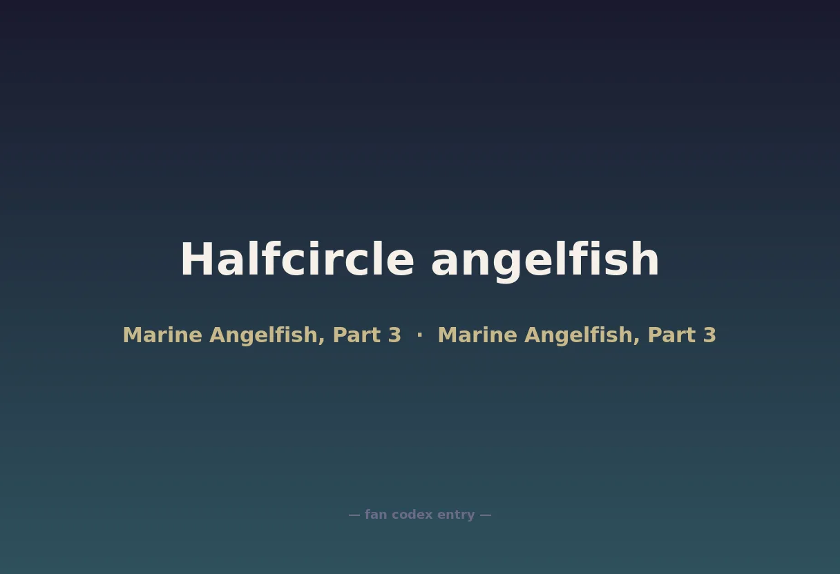 Halfcircle angelfish