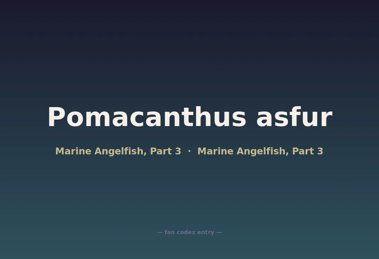 Pomacanthus asfur
