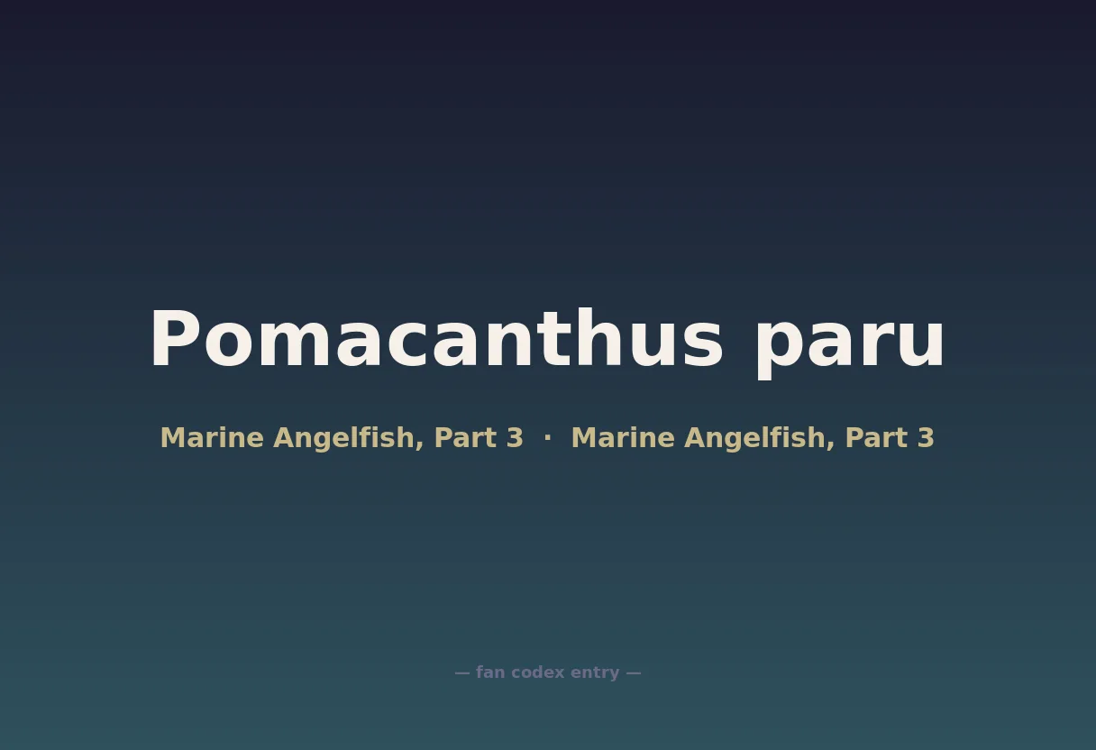 Pomacanthus paru