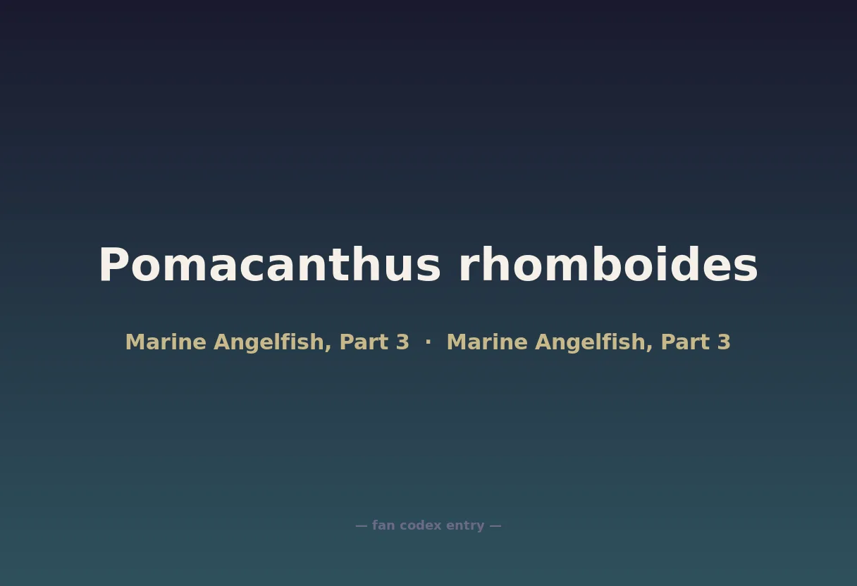 Pomacanthus rhomboides