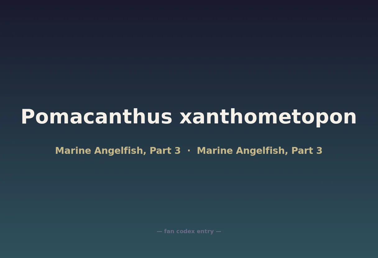 Pomacanthus xanthometopon