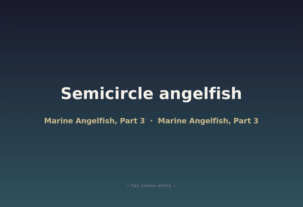 Semicircle angelfish