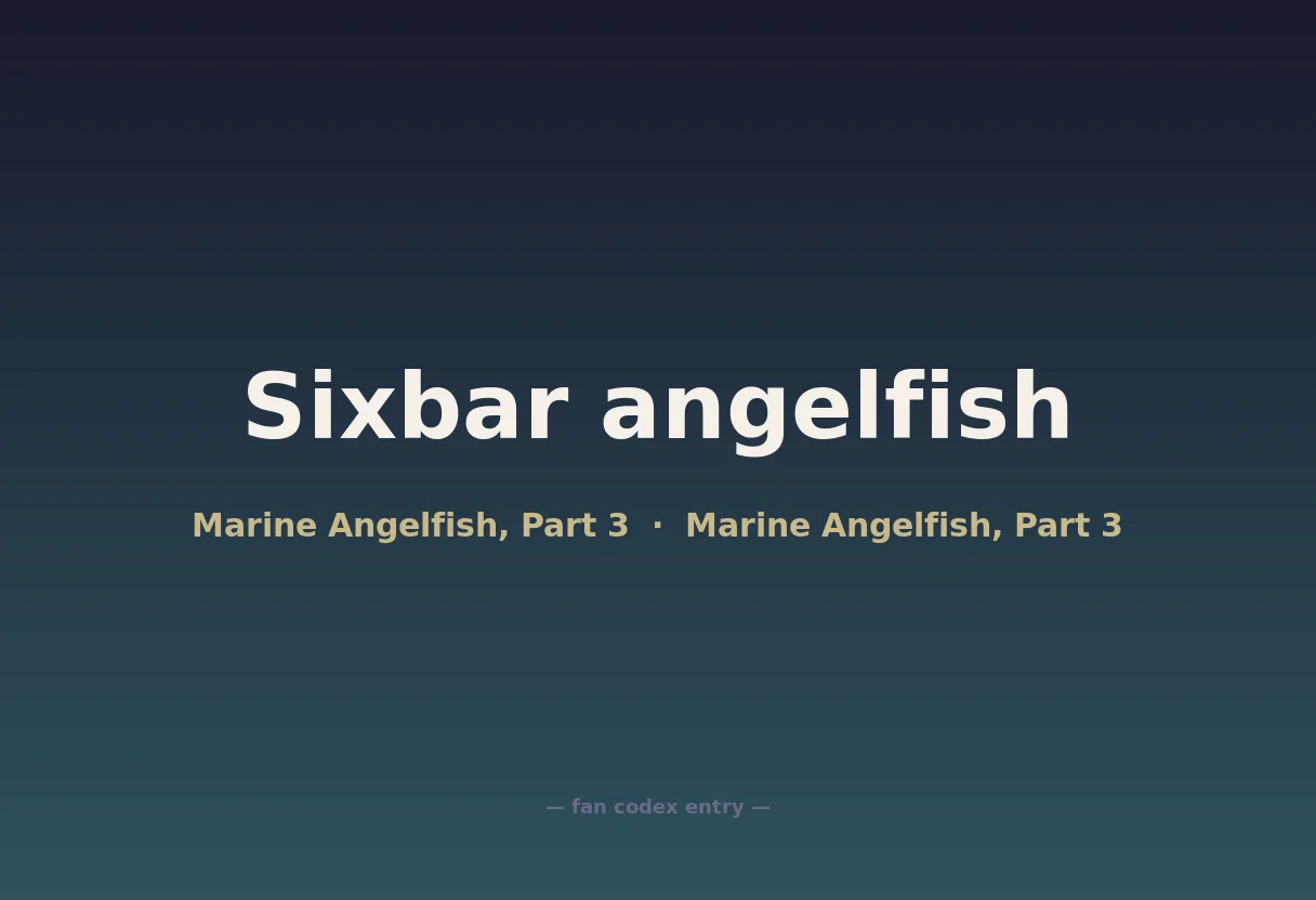 Sixbar angelfish