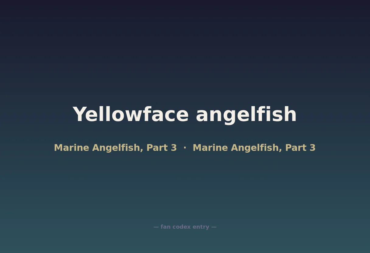 Yellowface angelfish