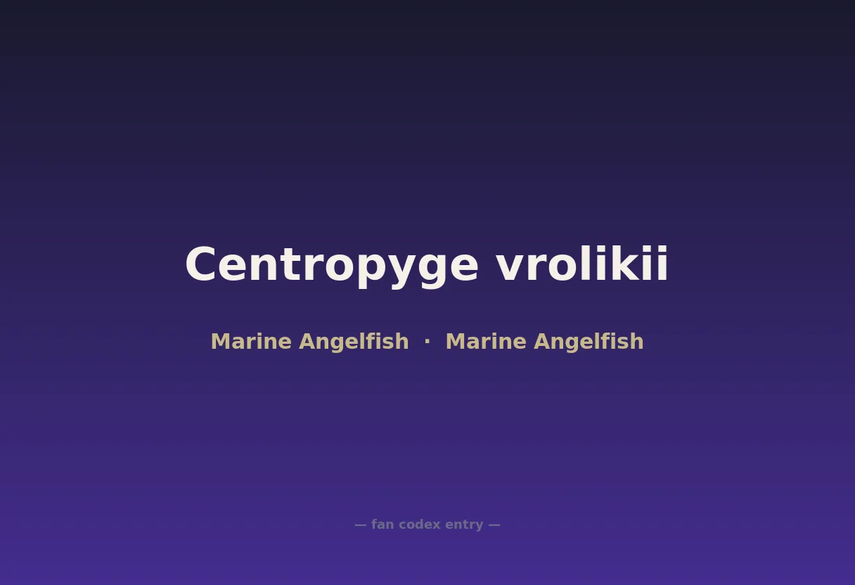 Centropyge vrolikii