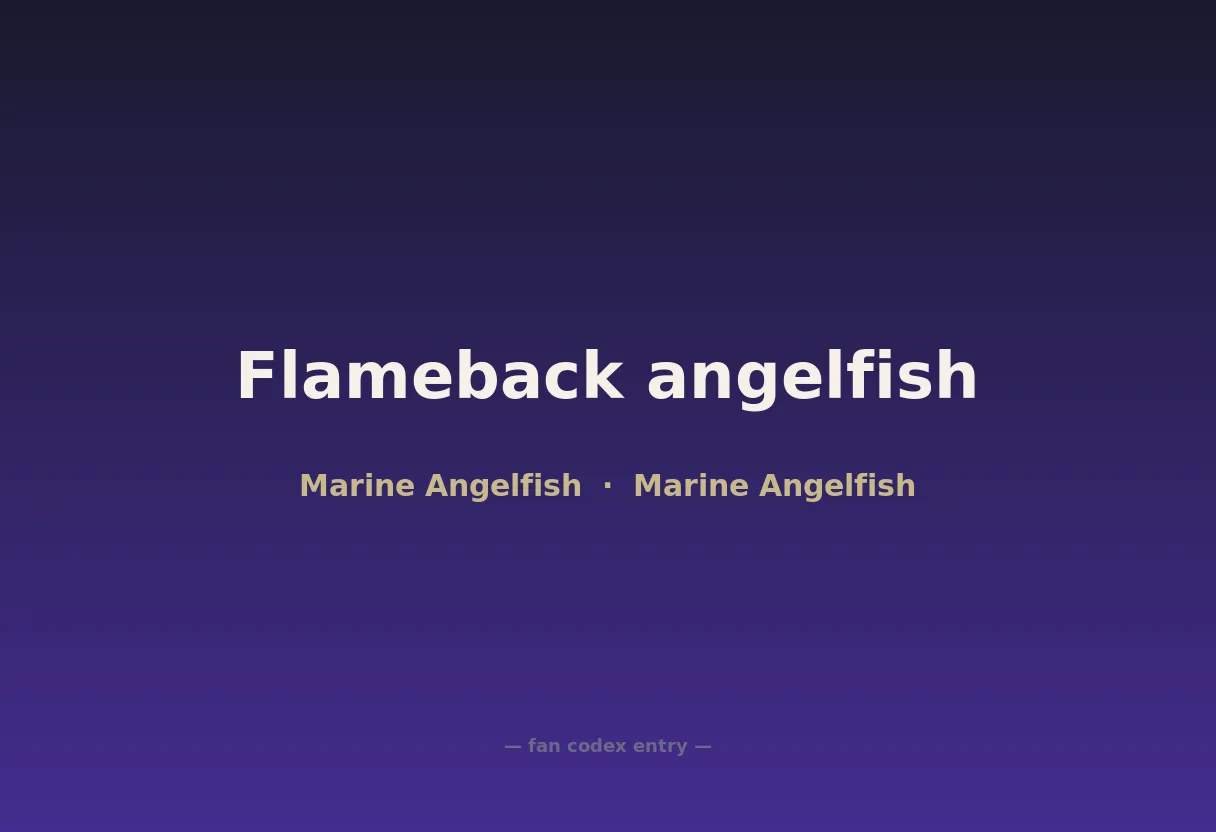 Flameback angelfish
