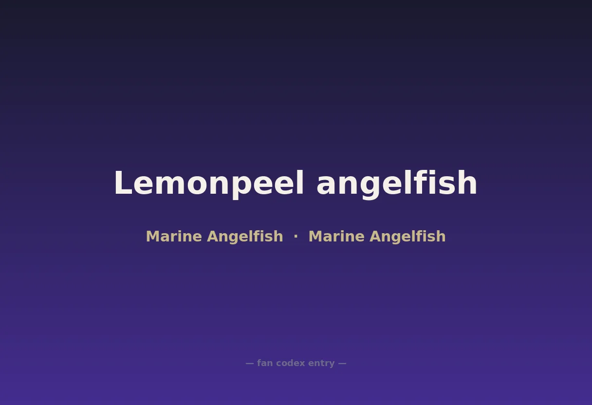 Lemonpeel angelfish