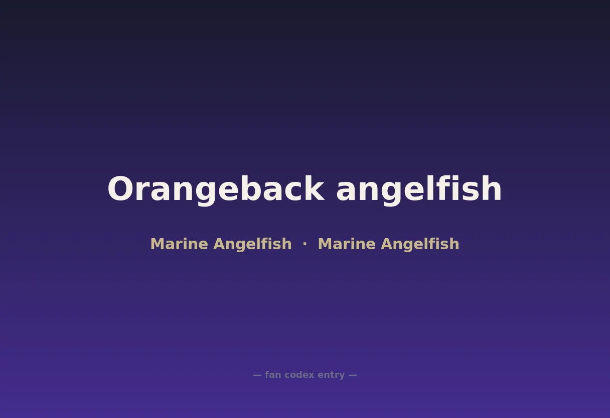 Orangeback angelfish
