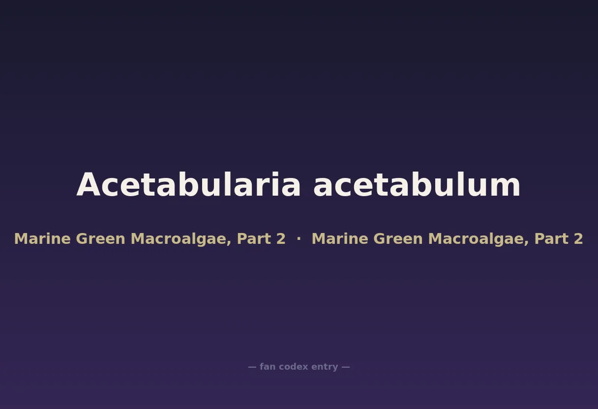 Acetabularia acetabulum