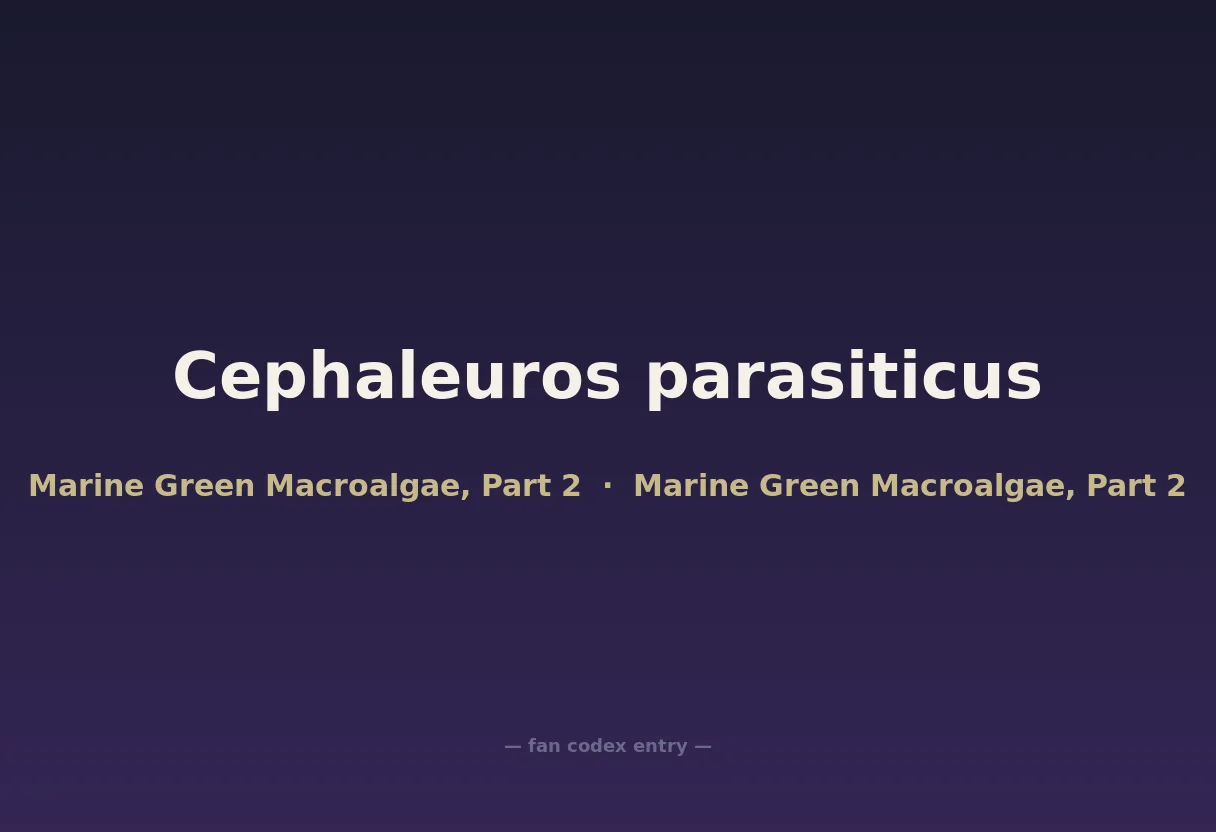 Cephaleuros parasiticus