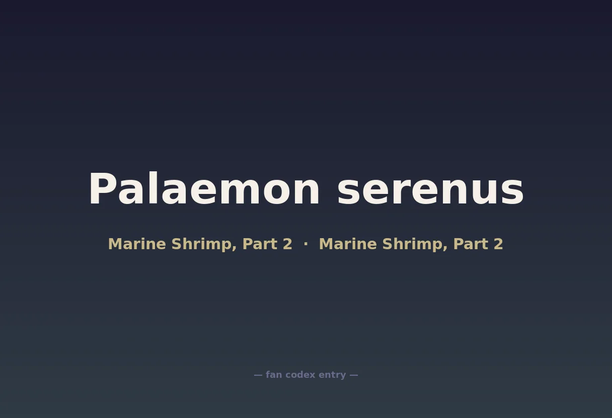 Palaemon serenus