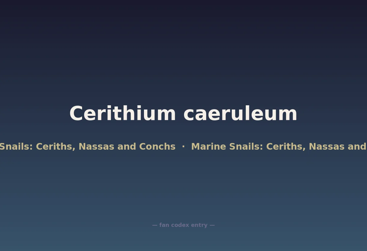 Cerithium caeruleum