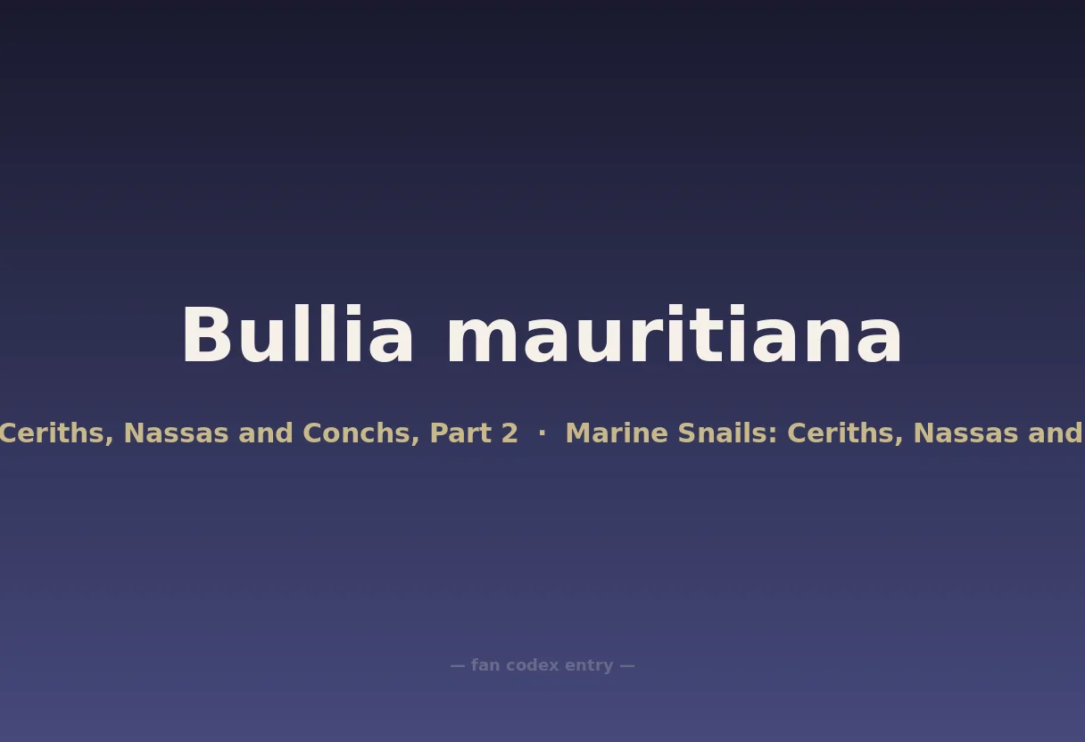Bullia mauritiana