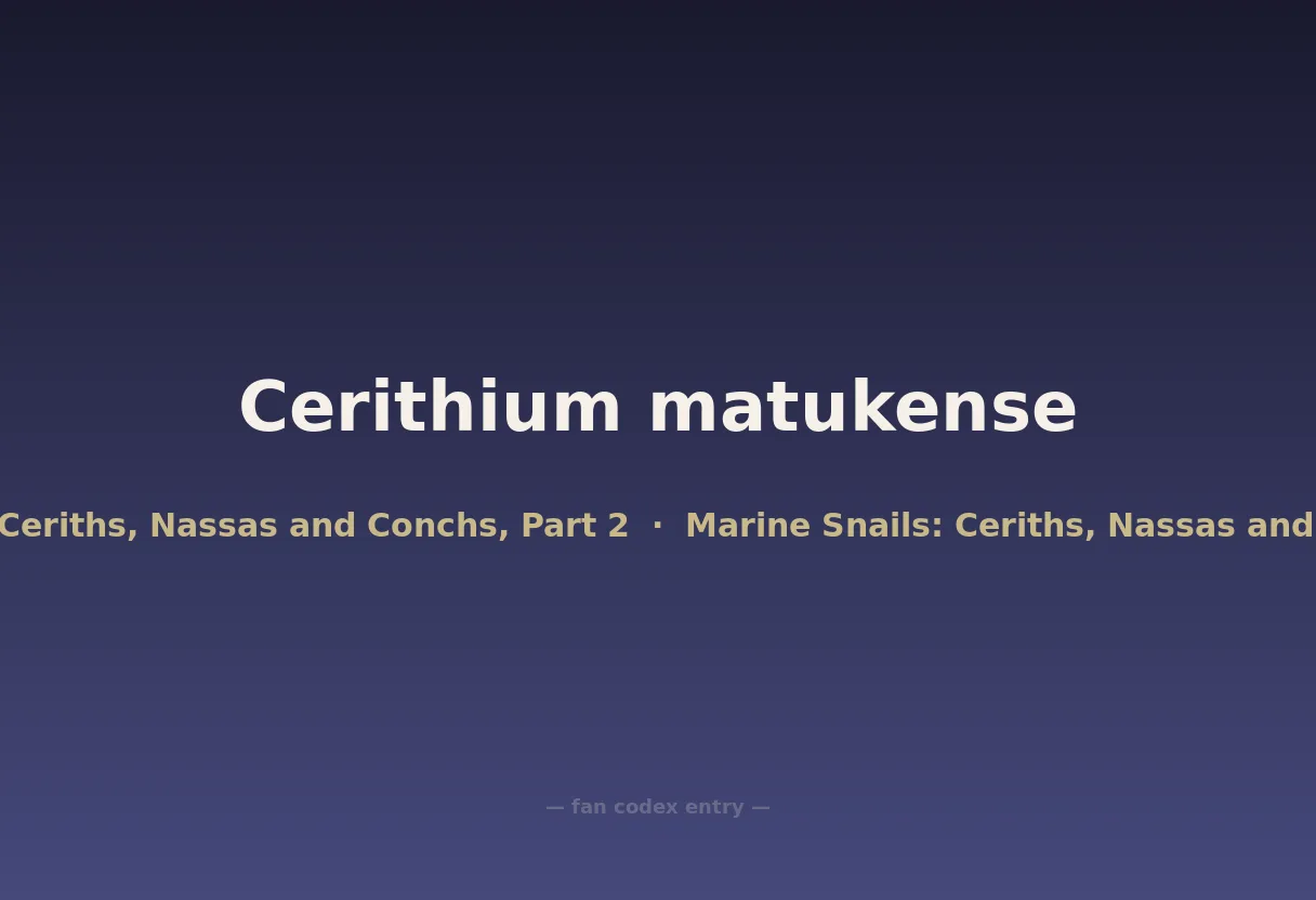 Cerithium matukense