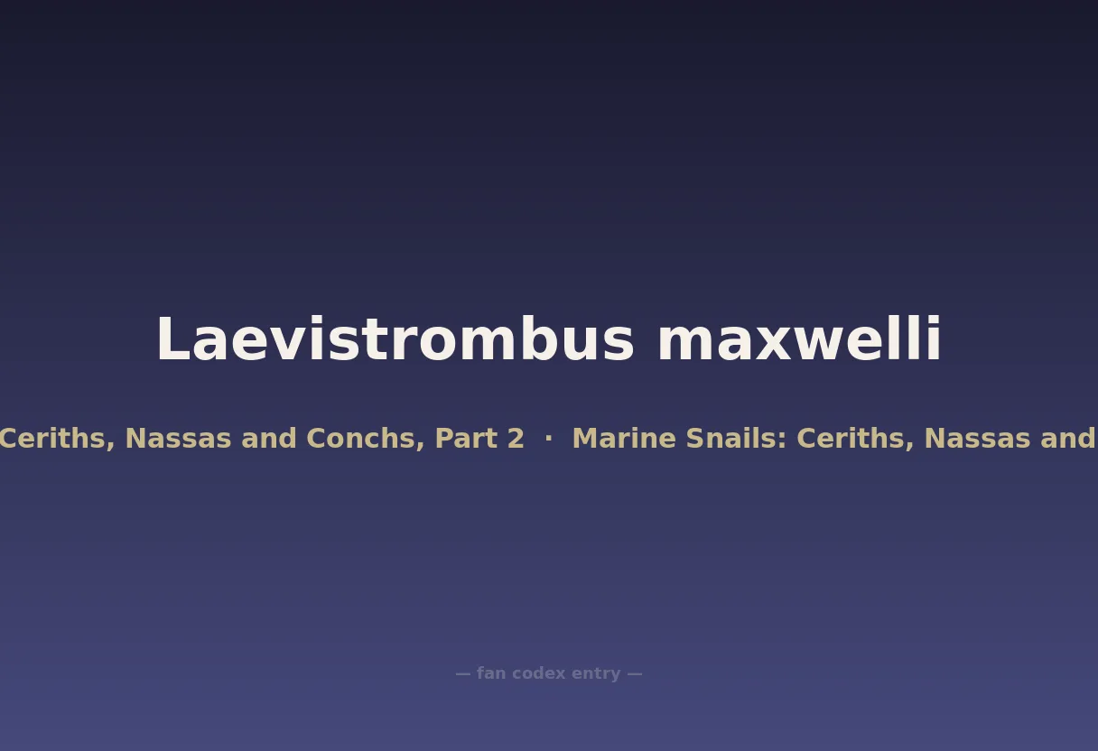 Laevistrombus maxwelli
