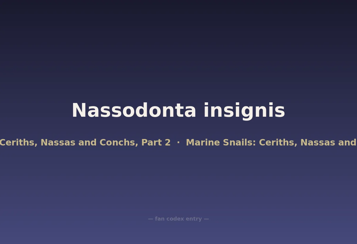 Nassodonta insignis