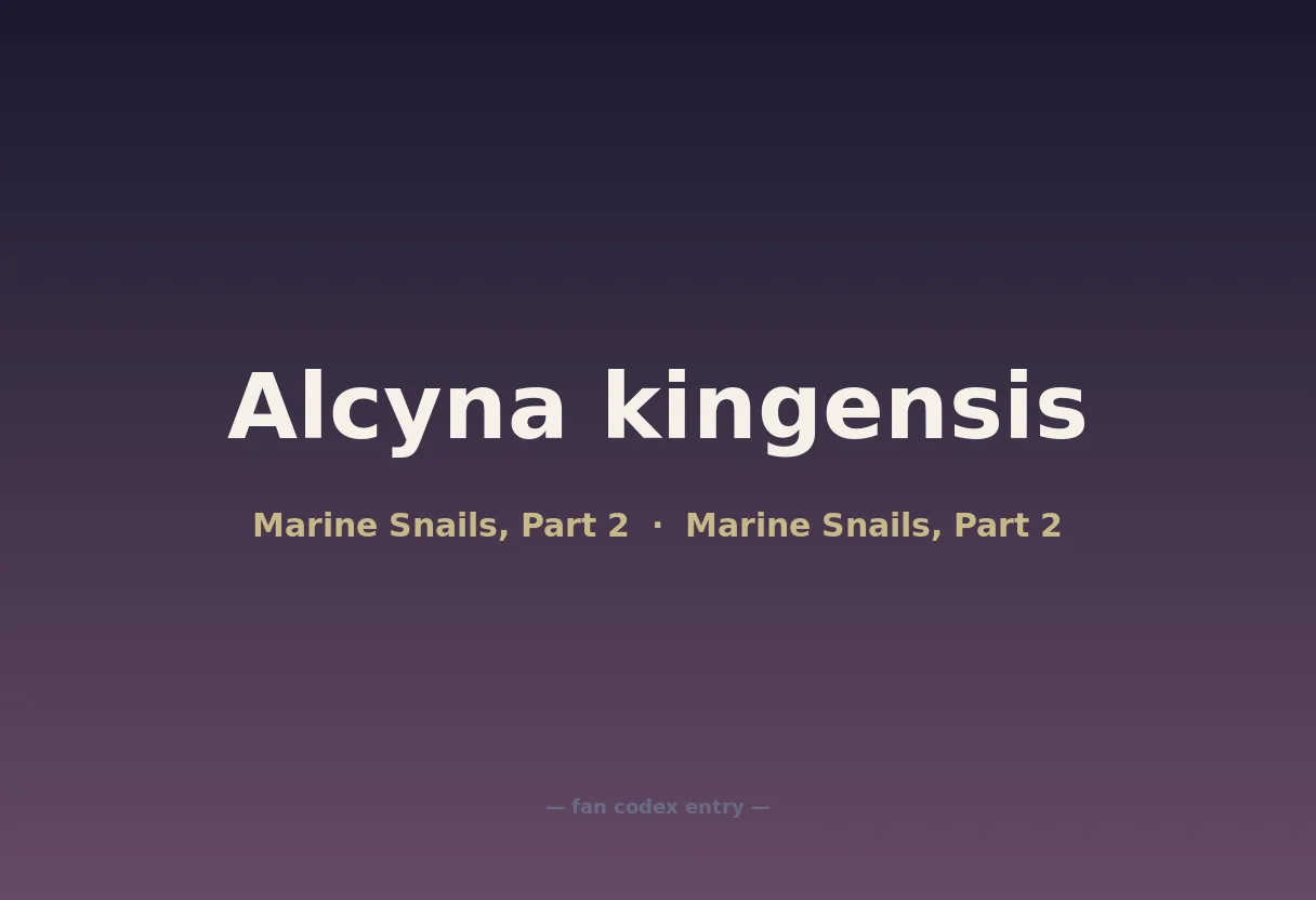 Alcyna kingensis
