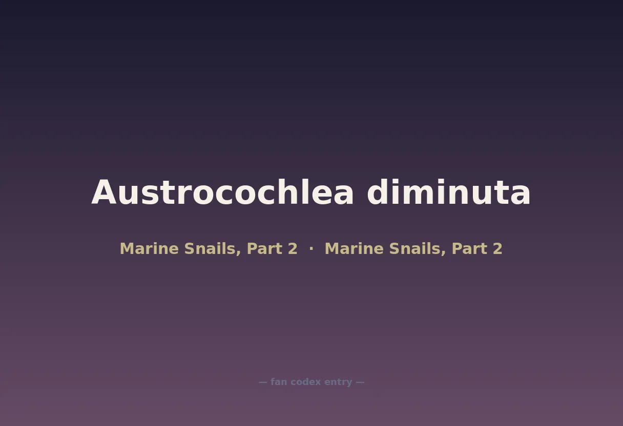 Austrocochlea diminuta