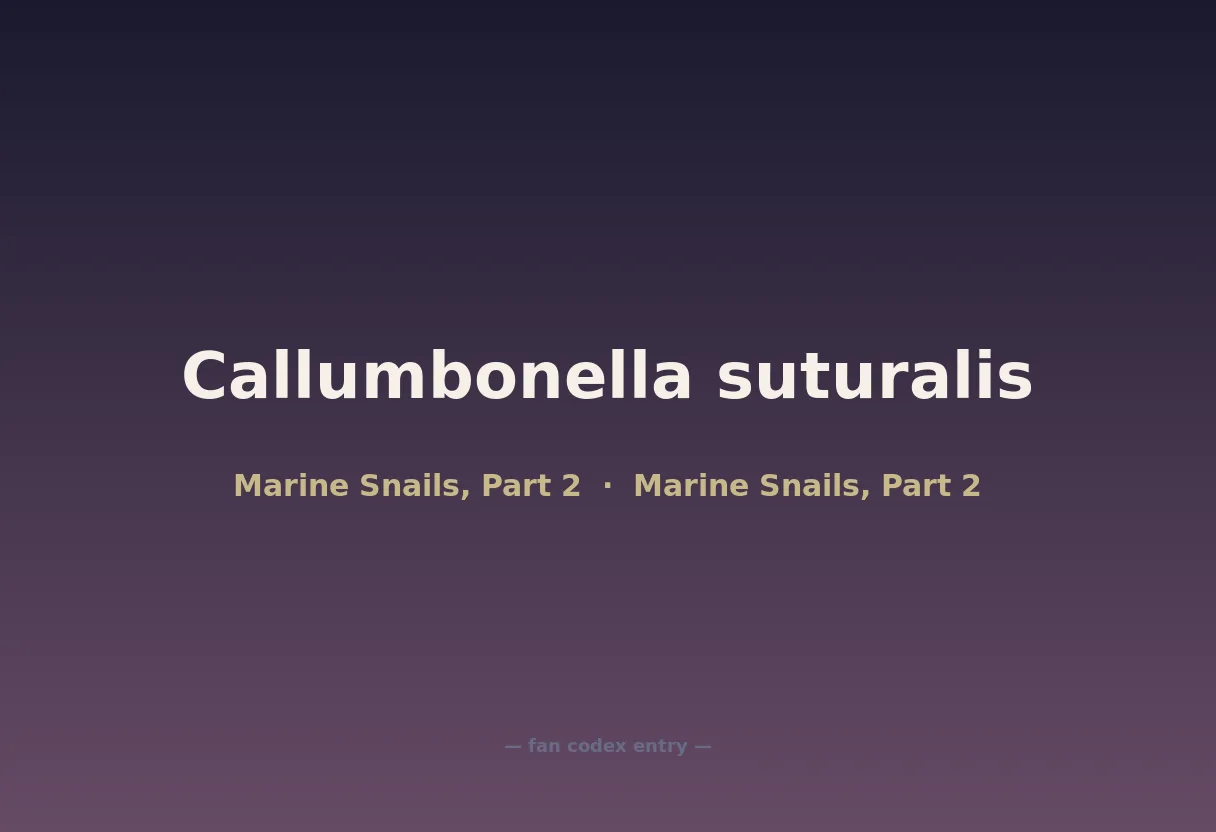 Callumbonella suturalis