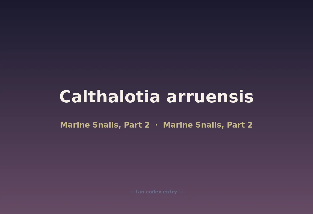 Calthalotia arruensis