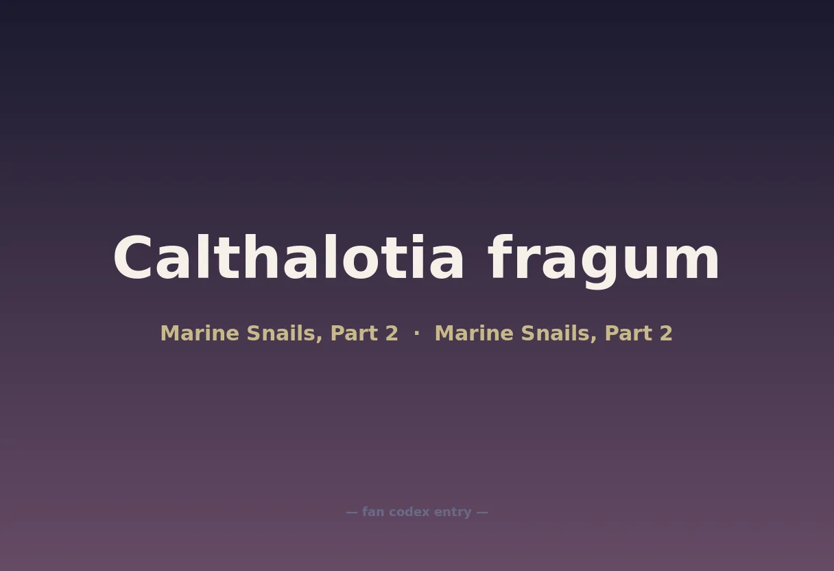 Calthalotia fragum