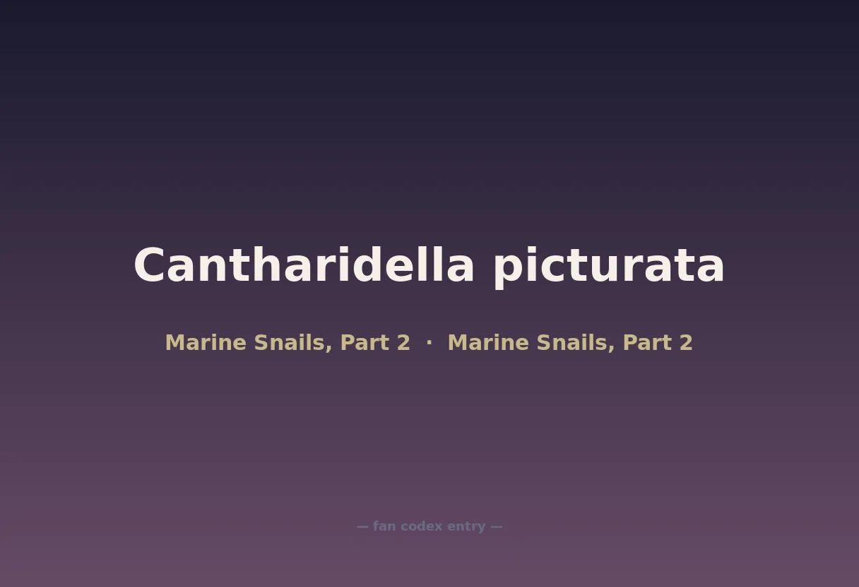 Cantharidella picturata