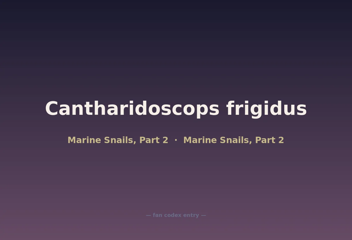Cantharidoscops frigidus