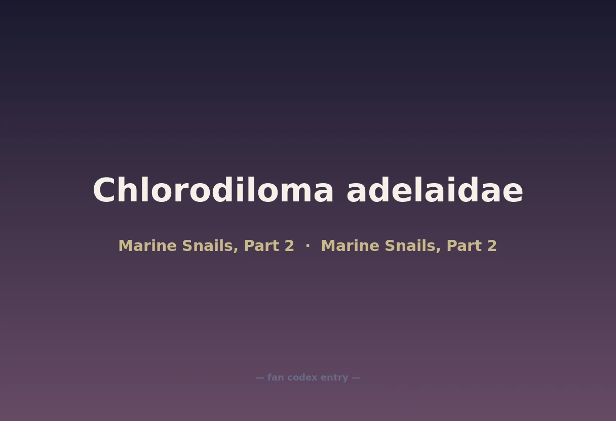 Chlorodiloma adelaidae