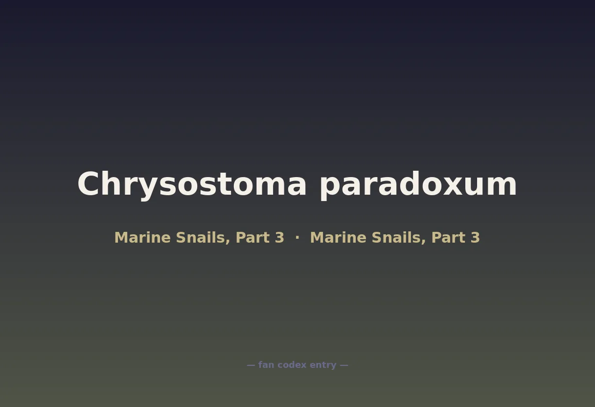 Chrysostoma paradoxum