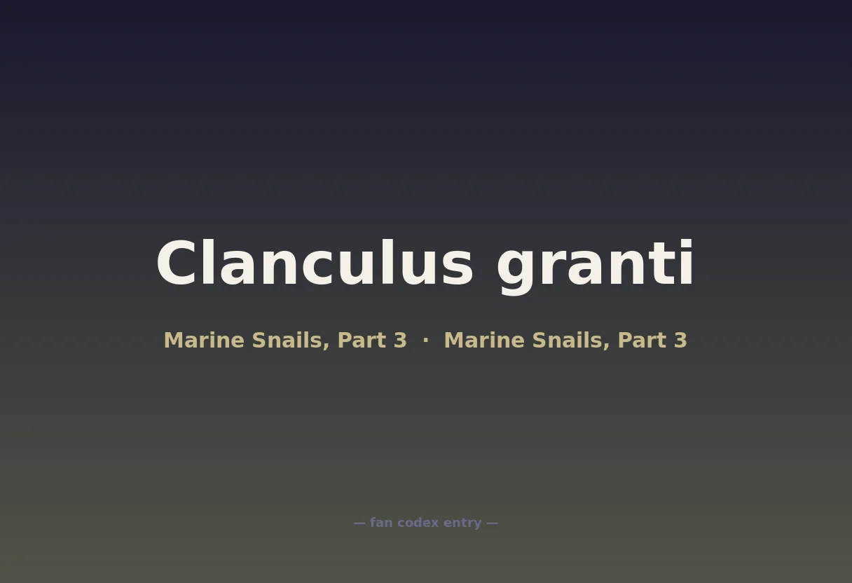 Clanculus granti