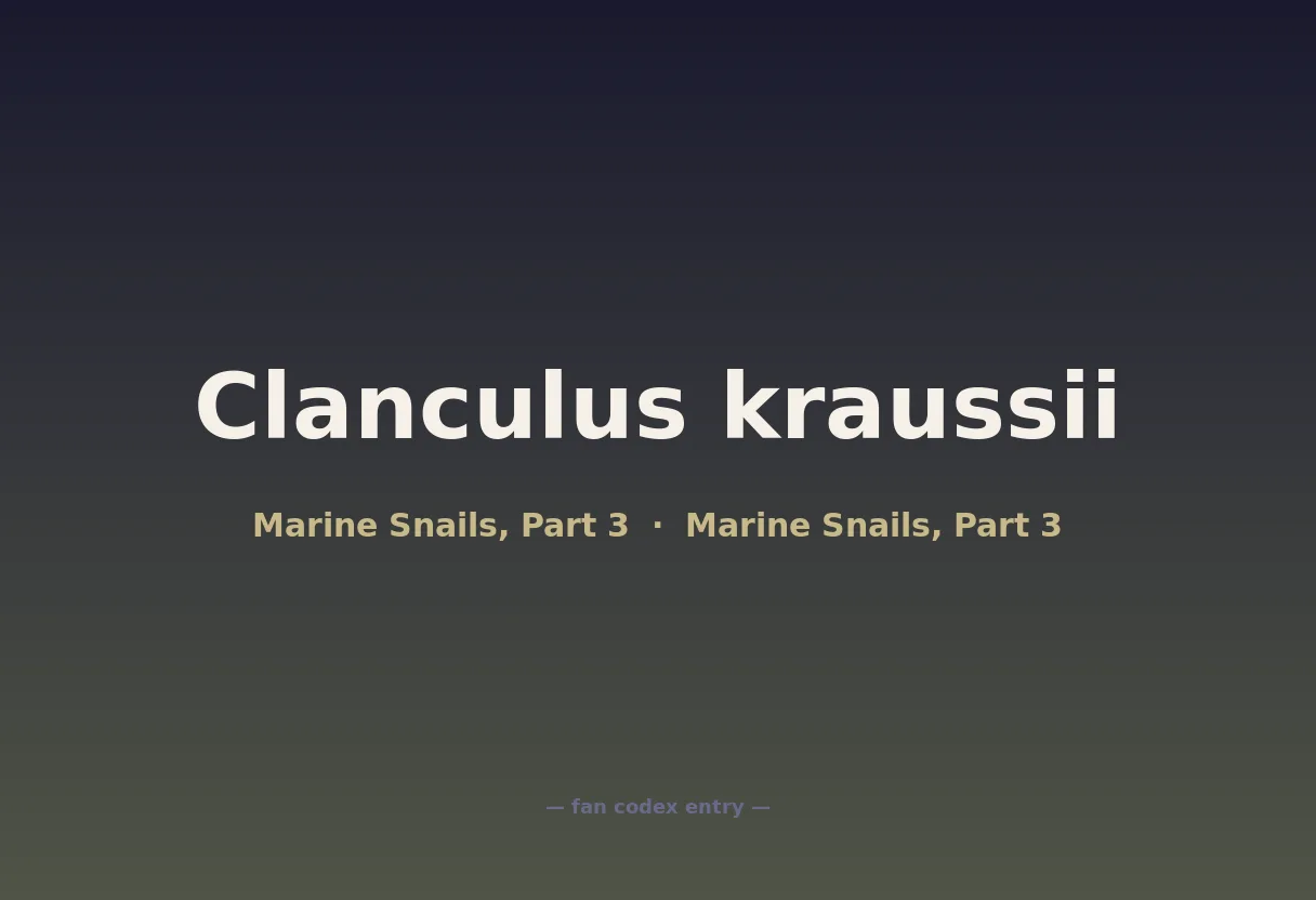 Clanculus kraussii