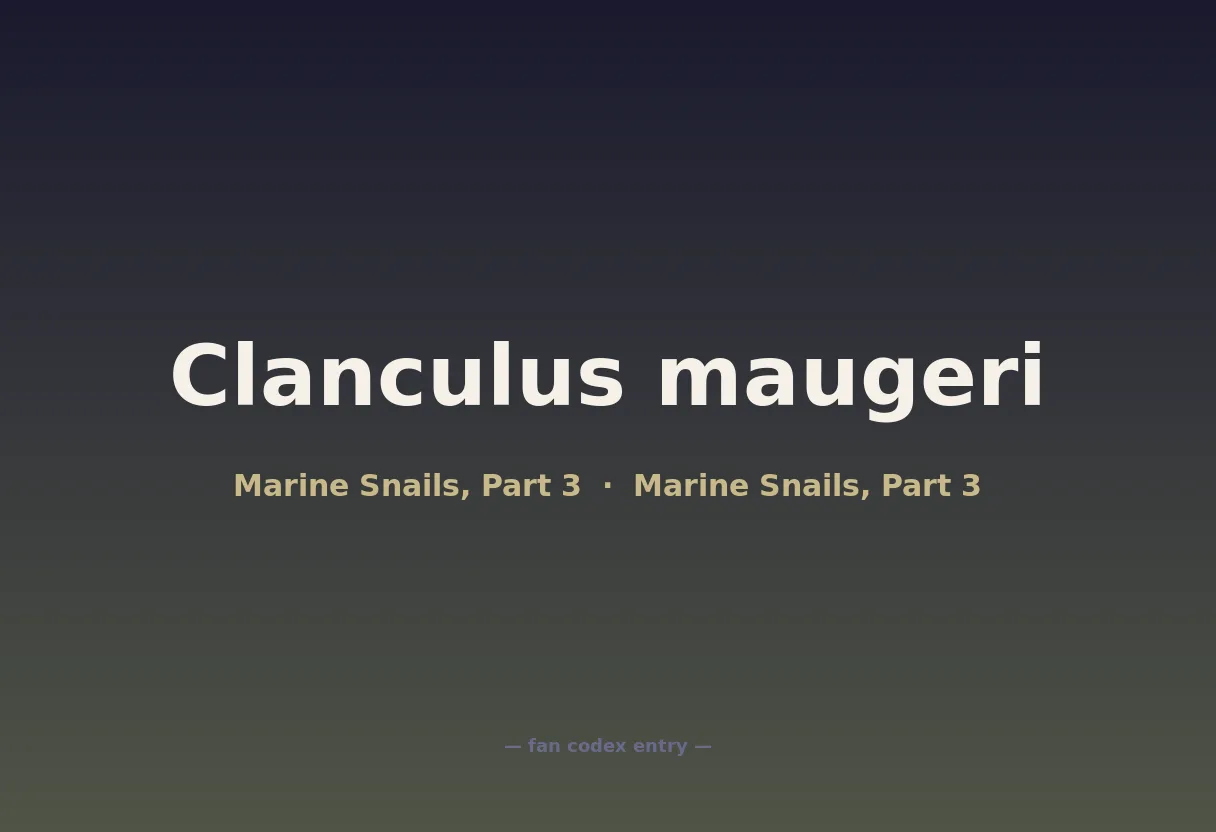 Clanculus maugeri