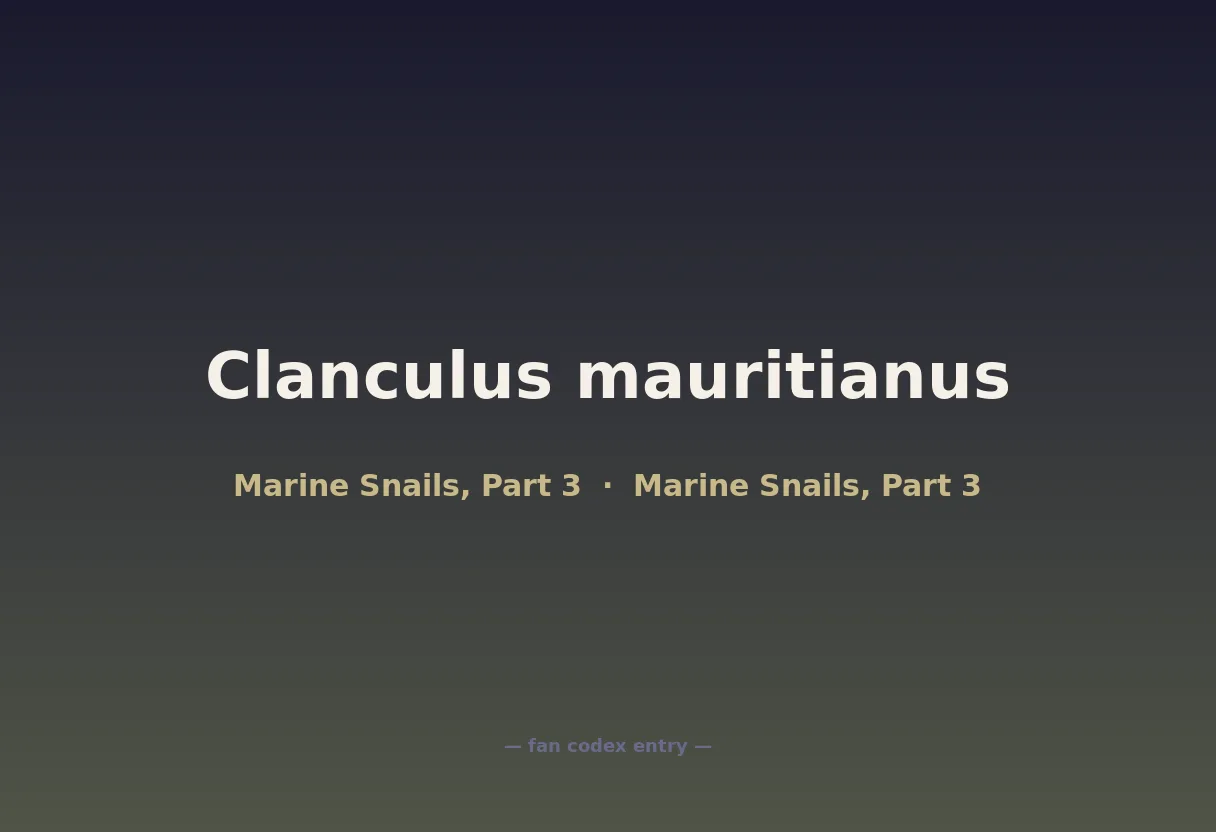 Clanculus mauritianus