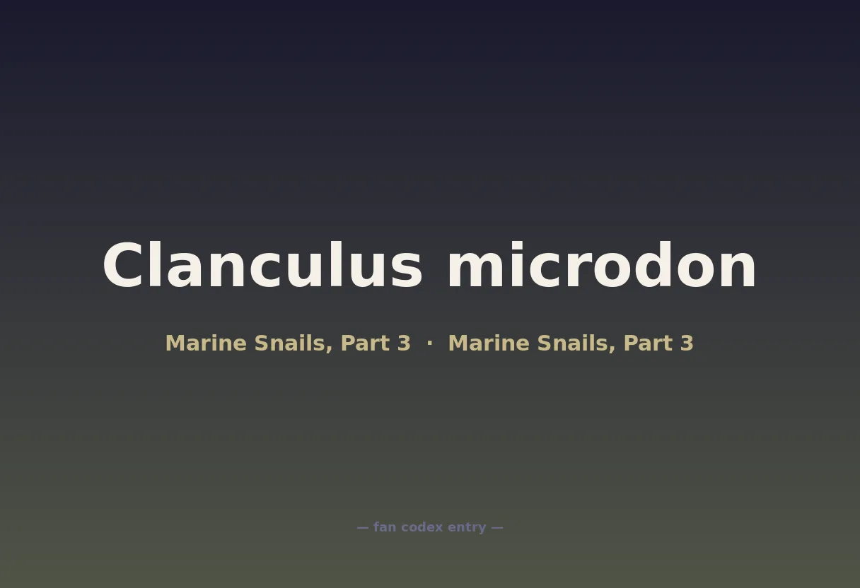 Clanculus microdon