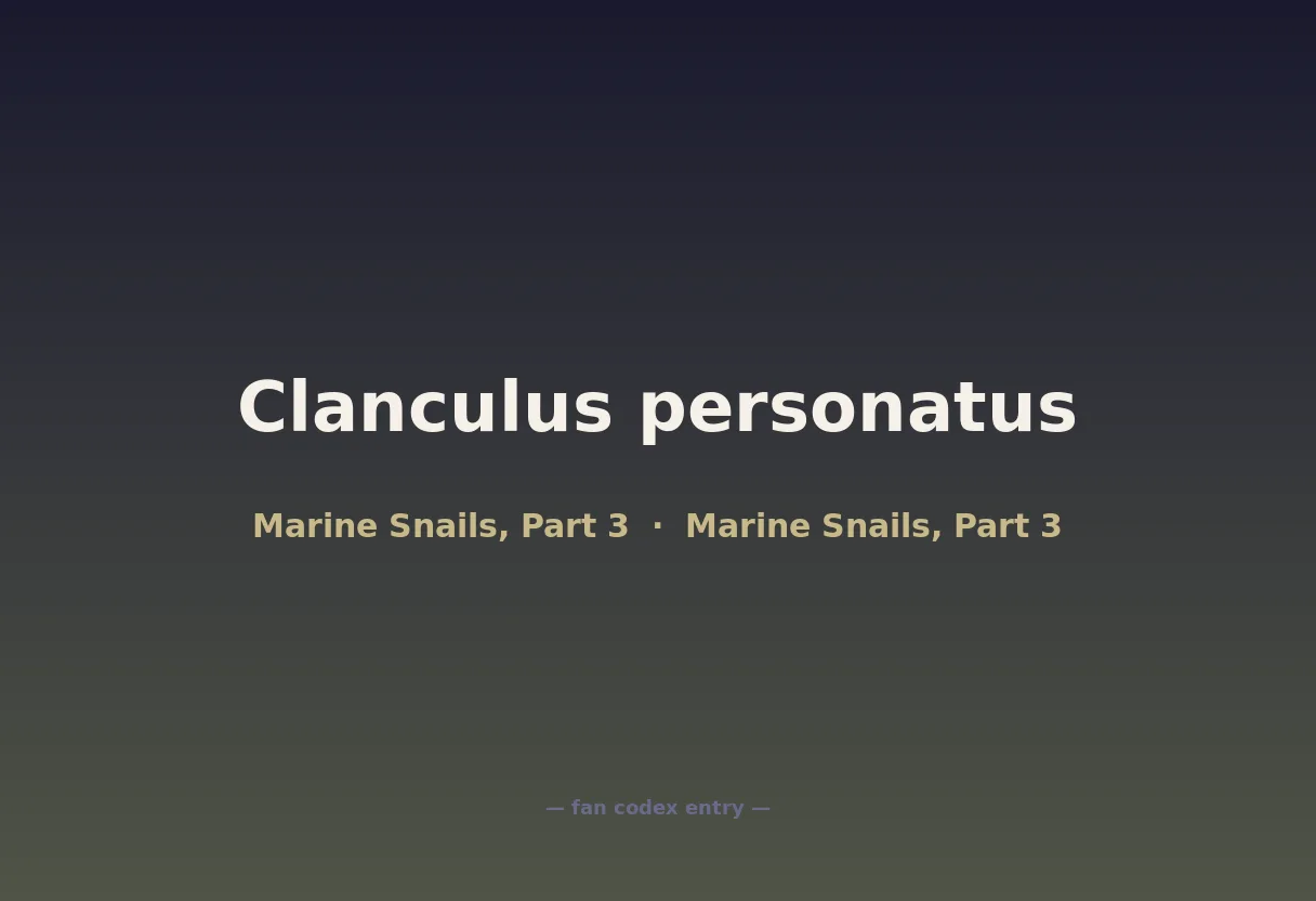 Clanculus personatus
