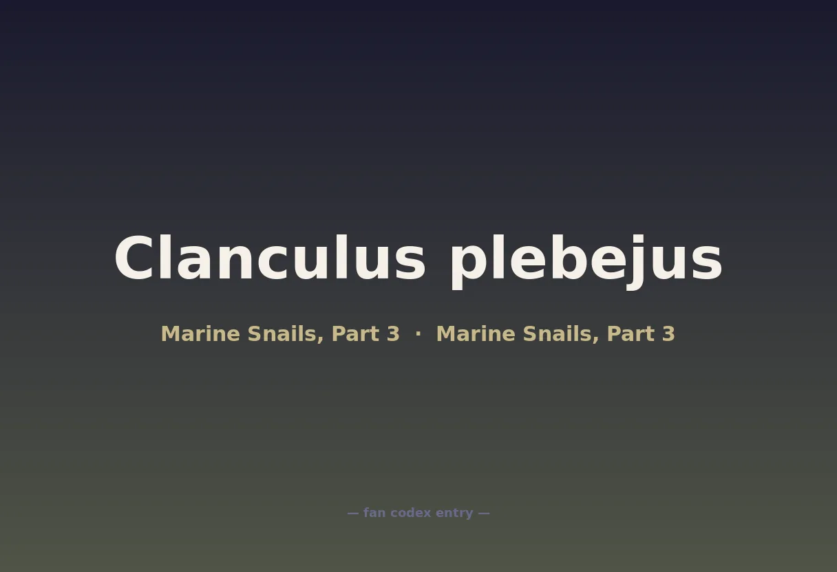 Clanculus plebejus