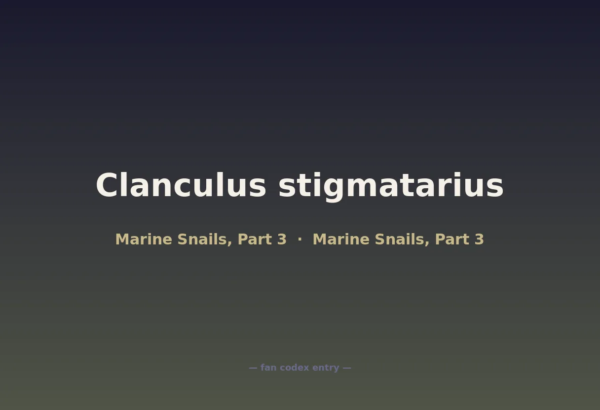 Clanculus stigmatarius