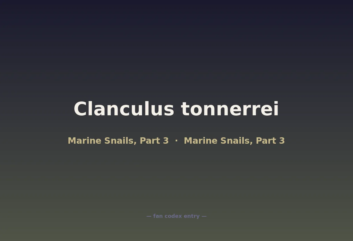 Clanculus tonnerrei