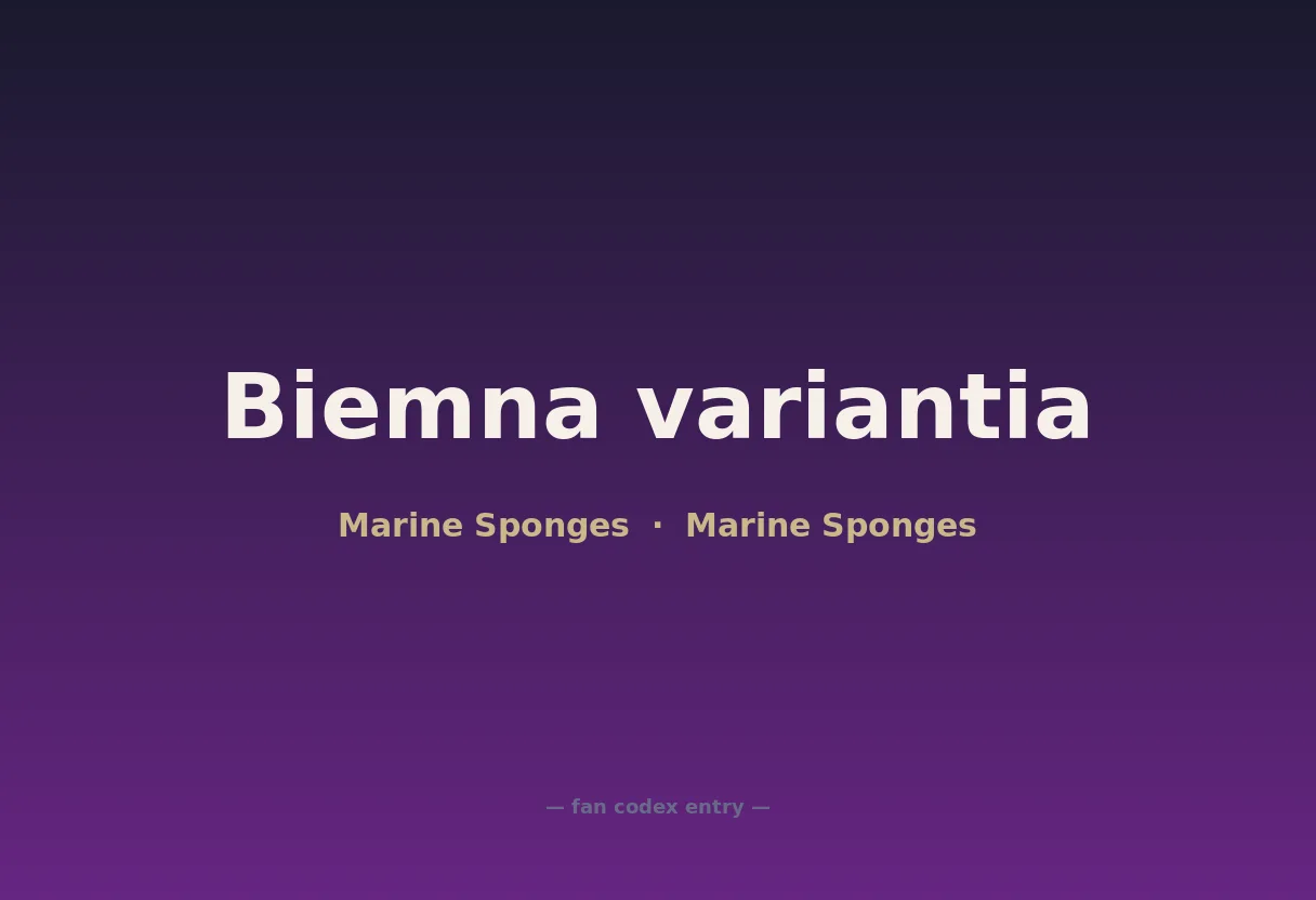 Biemna variantia