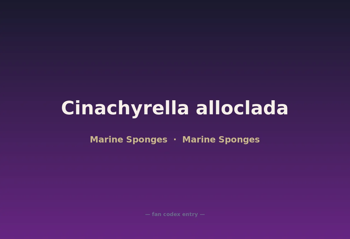 Cinachyrella alloclada