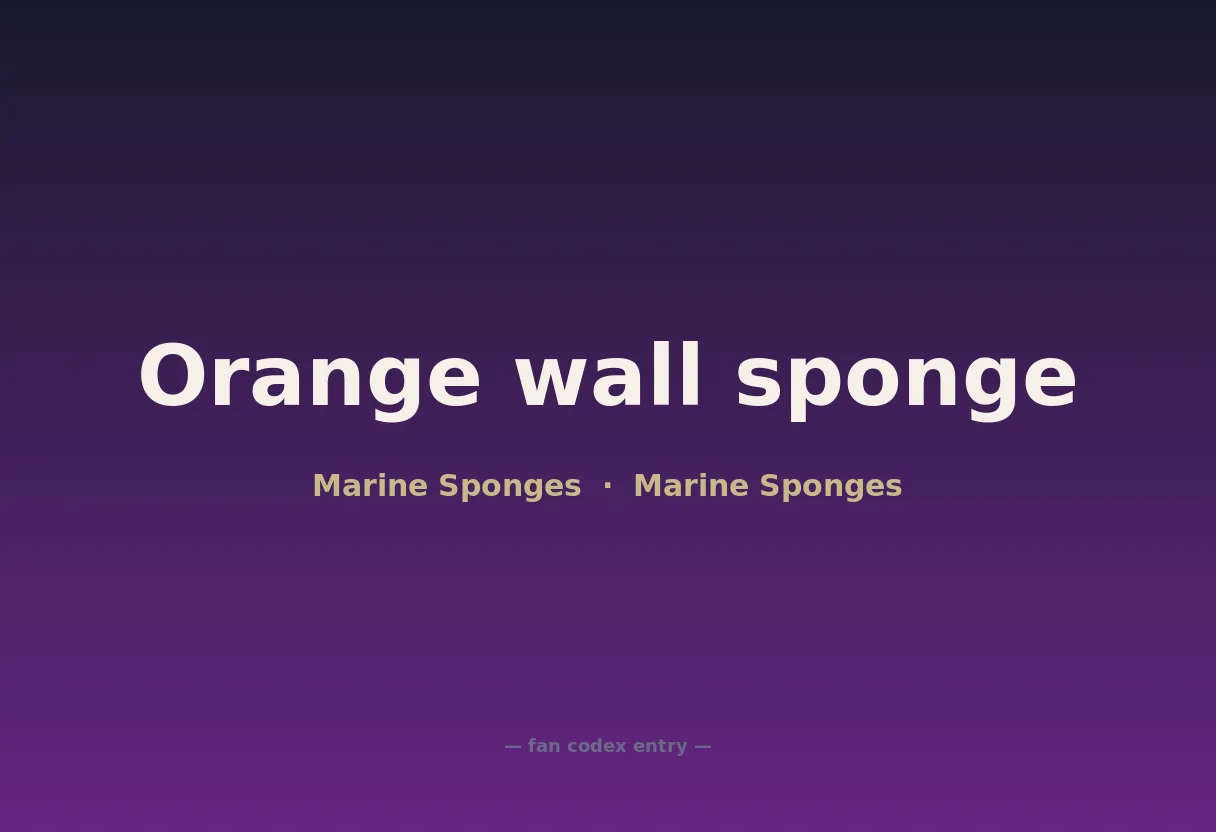 Orange wall sponge