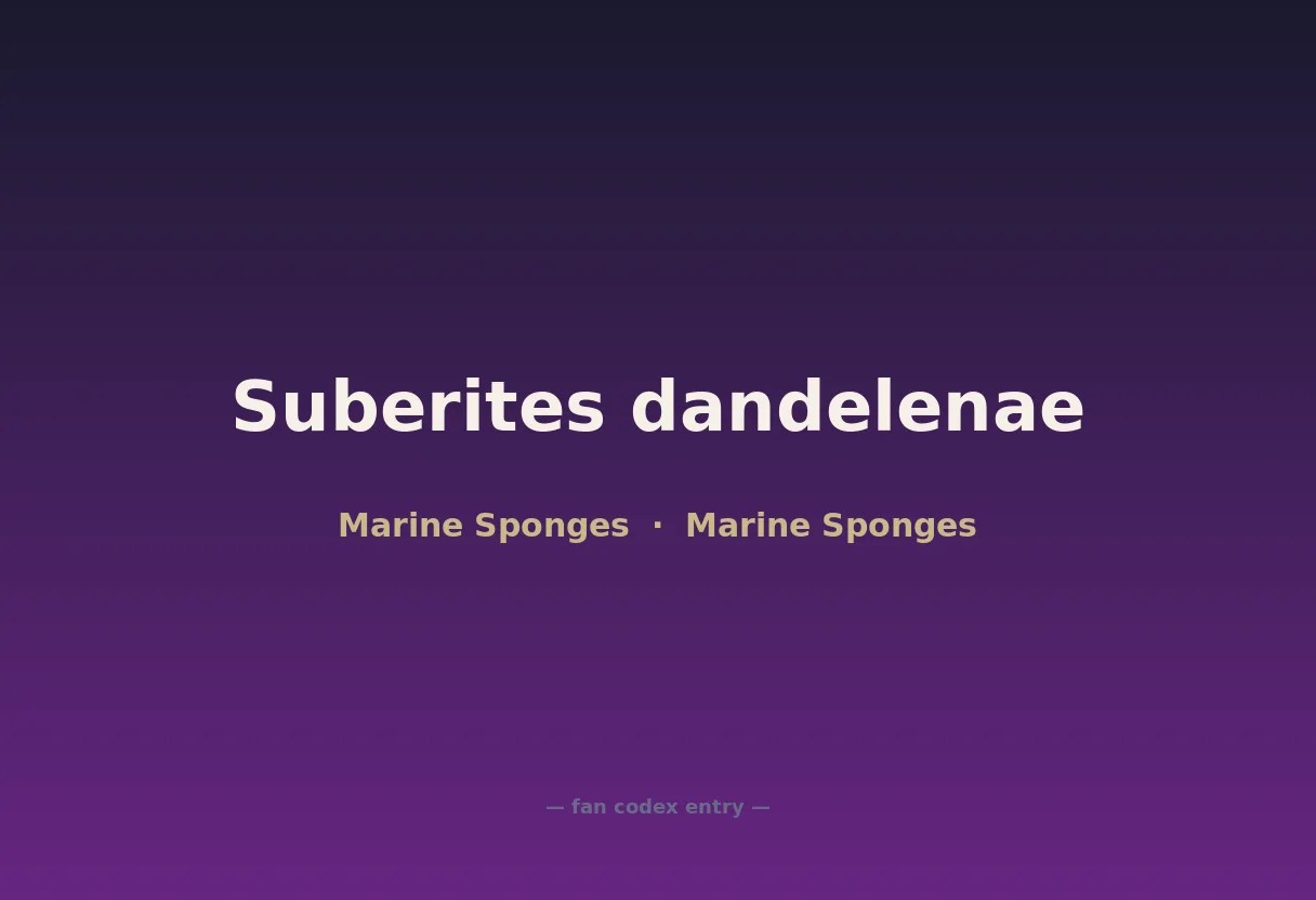 Suberites dandelenae