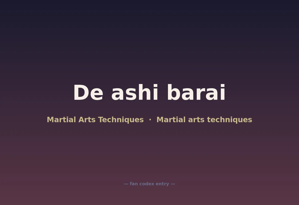 De ashi barai