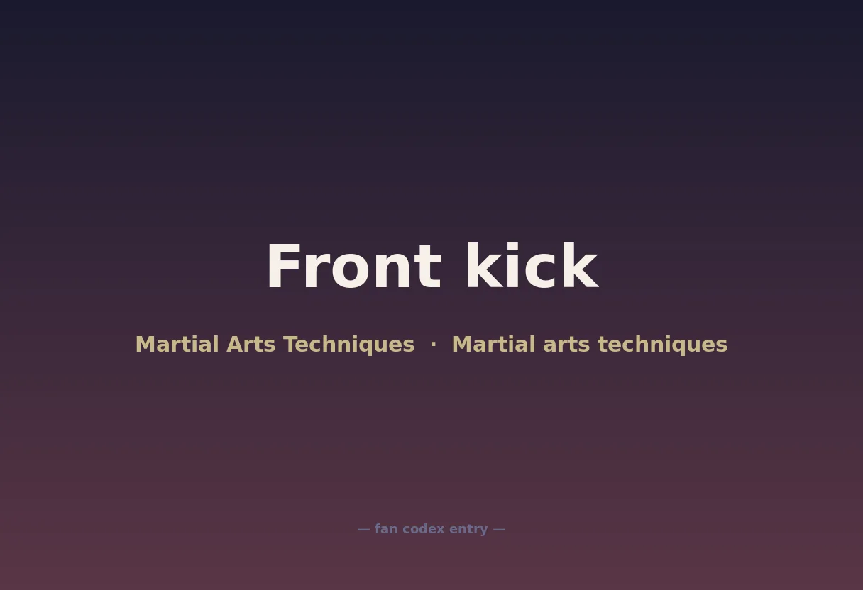 Front kick