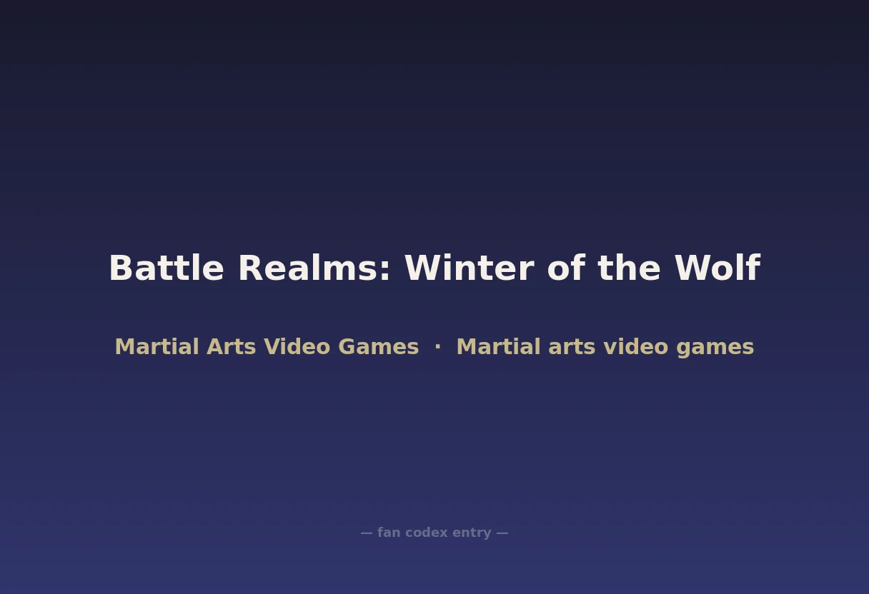 Battle Realms: Winter of the Wolf