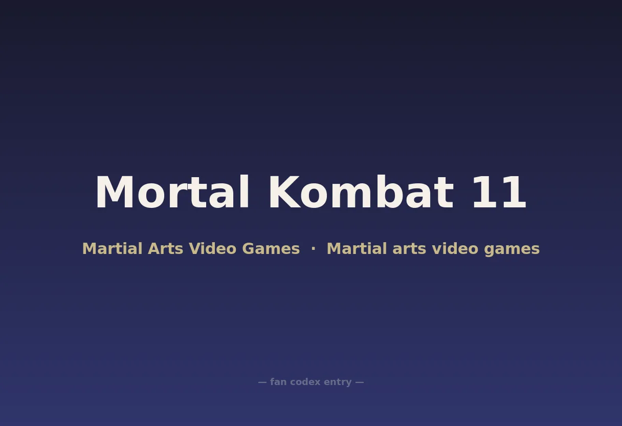 Mortal Kombat 11