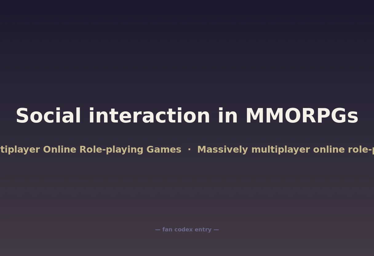 Social interaction in MMORPGs